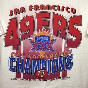 Vtg 90s San Francisco 49ers NFL Superbowl Tshirt